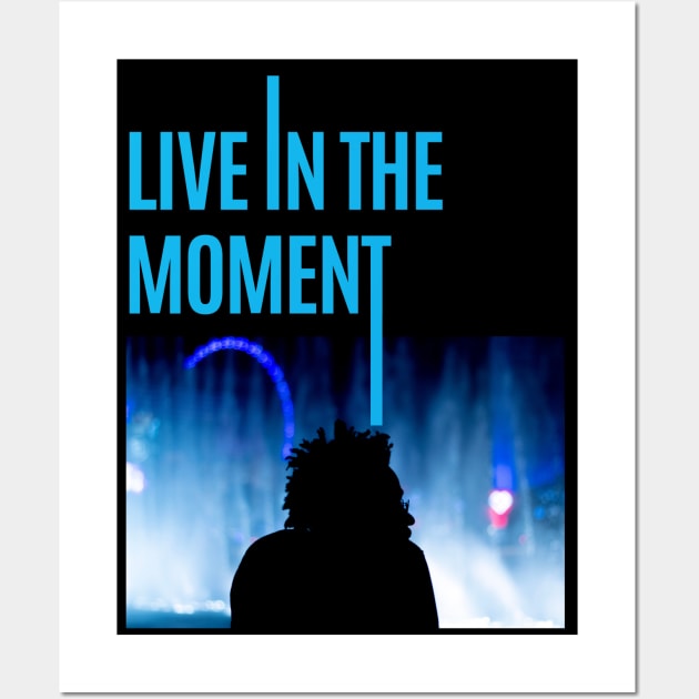 Blue Bert - Live in the moment Wall Art by Just In Tee Shirts